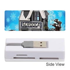 Winter Village Snow Brick Buildings Memory Card Reader (stick) by artworkshop