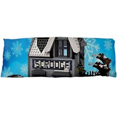 Winter Village Snow Brick Buildings Body Pillow Case Dakimakura (two Sides) by artworkshop