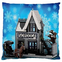 Winter Village Snow Brick Buildings Standard Flano Cushion Case (one Side) by artworkshop