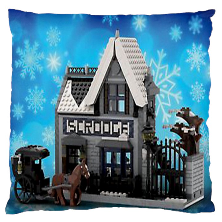 Winter Village Snow Brick Buildings Standard Flano Cushion Case (One Side)