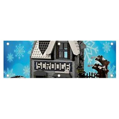 Winter Village Snow Brick Buildings Banner And Sign 6  X 2  by artworkshop