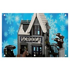 Winter Village Snow Brick Buildings Banner And Sign 6  X 4  by artworkshop