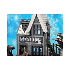 Winter Village Snow Brick Buildings Flano Blanket (mini)