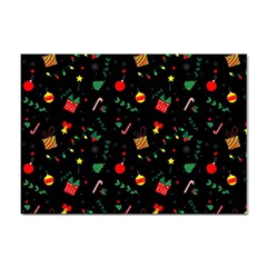 Christmas Pattern Texture Colorful Wallpaper Sticker A4 (10 Pack) by Ravend