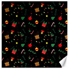 Christmas Pattern Texture Colorful Wallpaper Canvas 12  X 12  by Ravend