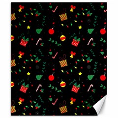 Christmas Pattern Texture Colorful Wallpaper Canvas 20  X 24  by Ravend