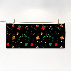 Christmas Pattern Texture Colorful Wallpaper Hand Towel by Ravend