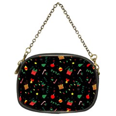 Christmas Pattern Texture Colorful Wallpaper Chain Purse (one Side) by Ravend