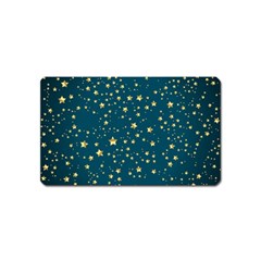 Star Golden Pattern Christmas Design White Gold Magnet (name Card)