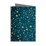 Star Golden Pattern Christmas Design White Gold Mini Greeting Card Right