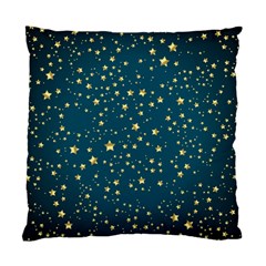 Star Golden Pattern Christmas Design White Gold Standard Cushion Case (one Side) by Ravend