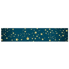 Star Golden Pattern Christmas Design White Gold Small Flano Scarf by Ravend