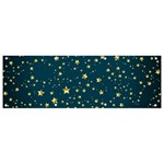 Star Golden Pattern Christmas Design White Gold Banner and Sign 9  x 3  Front