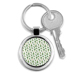 Christmas Tree Pattern Christmas Trees Key Chain (round) by Ravend