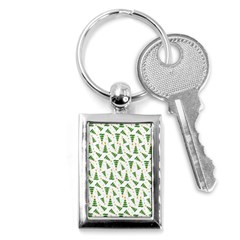 Christmas Tree Pattern Christmas Trees Key Chain (rectangle) by Ravend