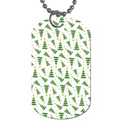 Christmas Tree Pattern Christmas Trees Dog Tag (One Side)