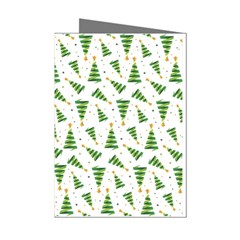 Christmas Tree Pattern Christmas Trees Mini Greeting Cards (pkg Of 8) by Ravend