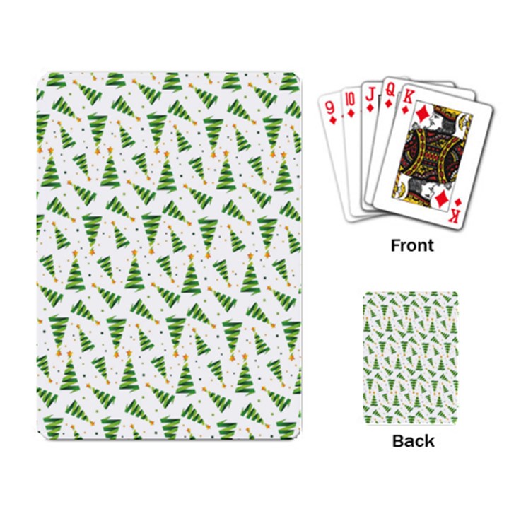 Christmas Tree Pattern Christmas Trees Playing Cards Single Design (Rectangle)