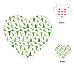 Christmas Tree Pattern Christmas Trees Playing Cards Single Design (heart)