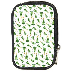 Christmas Tree Pattern Christmas Trees Compact Camera Leather Case by Ravend