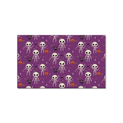 Background Halloween Pattern Pumpkin Skeleton Bat Sticker Rectangular (100 Pack) by Ravend