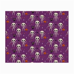 Background Halloween Pattern Pumpkin Skeleton Bat Small Glasses Cloth by Ravend