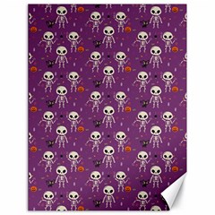 Background Halloween Pattern Pumpkin Skeleton Bat Canvas 18  X 24  by Ravend