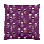 Background Halloween Pattern Pumpkin Skeleton Bat Standard Cushion Case (One Side) Front