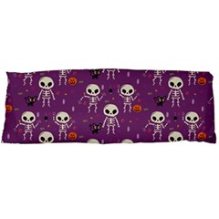 Background Halloween Pattern Pumpkin Skeleton Bat Body Pillow Case Dakimakura (two Sides) by Ravend