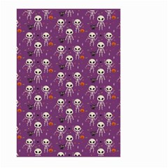 Background Halloween Pattern Pumpkin Skeleton Bat Large Garden Flag (two Sides) by Ravend