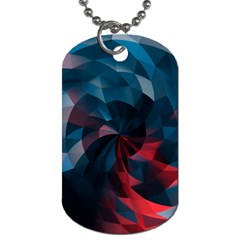 Art Polygon Geometric Design Pattern Colorful Dog Tag (one Side) by Ravend