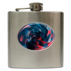 Art Polygon Geometric Design Pattern Colorful Hip Flask (6 Oz)