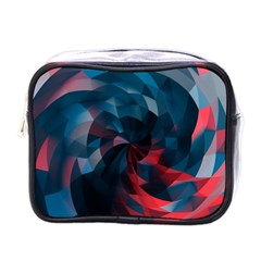 Art Polygon Geometric Design Pattern Colorful Mini Toiletries Bag (one Side) by Ravend