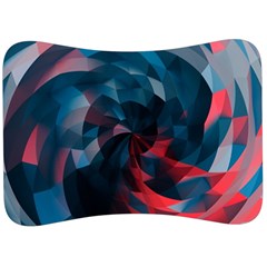 Art Polygon Geometric Design Pattern Colorful Velour Seat Head Rest Cushion by Ravend