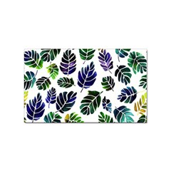 Leaves Watercolor Ornamental Decorative Design Sticker Rectangular (10 Pack)