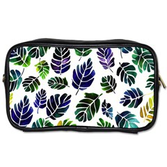 Leaves Watercolor Ornamental Decorative Design Toiletries Bag (two Sides) by Ravend