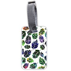 Leaves Watercolor Ornamental Decorative Design Luggage Tag (two Sides) by Ravend