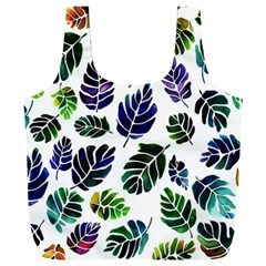 Leaves Watercolor Ornamental Decorative Design Full Print Recycle Bag (xxxl) by Ravend