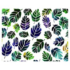 Leaves Watercolor Ornamental Decorative Design Flano Blanket (medium)