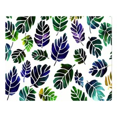 Leaves Watercolor Ornamental Decorative Design Flano Blanket (large)