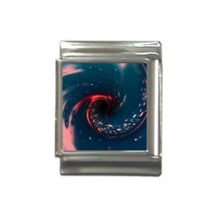 Fluid Swirl Spiral Twist Liquid Abstract Pattern Italian Charm (13mm)