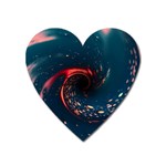 Fluid Swirl Spiral Twist Liquid Abstract Pattern Heart Magnet Front