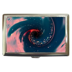 Fluid Swirl Spiral Twist Liquid Abstract Pattern Cigarette Money Case by Ravend