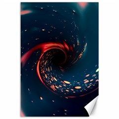 Fluid Swirl Spiral Twist Liquid Abstract Pattern Canvas 12  X 18  by Ravend