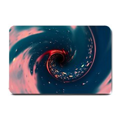 Fluid Swirl Spiral Twist Liquid Abstract Pattern Small Doormat by Ravend