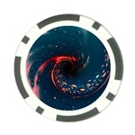 Fluid Swirl Spiral Twist Liquid Abstract Pattern Poker Chip Card Guard (10 pack) Front