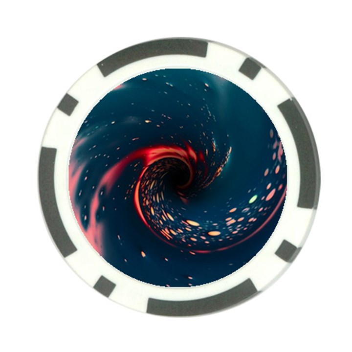 Fluid Swirl Spiral Twist Liquid Abstract Pattern Poker Chip Card Guard (10 pack)