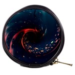 Fluid Swirl Spiral Twist Liquid Abstract Pattern Mini Makeup Bag Front