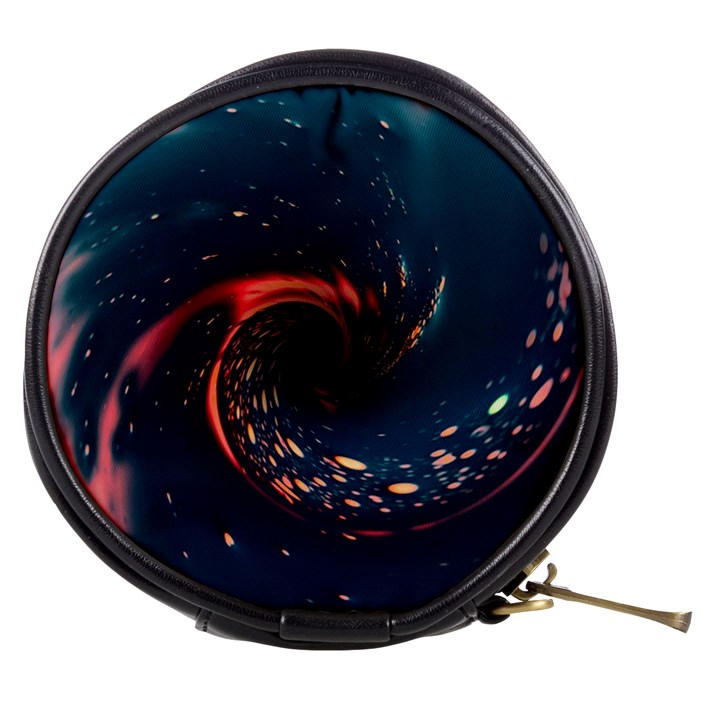 Fluid Swirl Spiral Twist Liquid Abstract Pattern Mini Makeup Bag