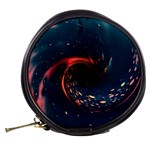 Fluid Swirl Spiral Twist Liquid Abstract Pattern Mini Makeup Bag Back